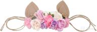 🌸 floral head piece for girls' spring birthday party - bunny ears, woodland flower crown logo