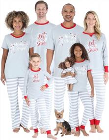 img 4 attached to Cozy Matching Family Pajama Sets With Festive Designs For Christmas: Snowflakes, Santa & Holiday Cheer