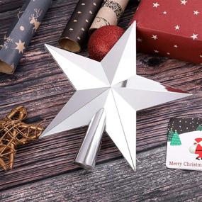 img 1 attached to Glossy Christmas Tree Topper Star Ornament Holiday Decoration Home Decor Aneco