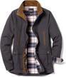 women's all cotton flannel shirt jacket - cqr | soft long sleeve & corduroy lined outdoor wear logo