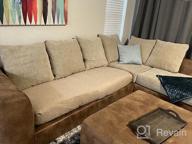 img 1 attached to Protect Your Sofa In Style With Non-Slip Linen Cushion Covers: Perfect For Chair, Bench, Settee, And Loveseat - Black (1 Piece) review by Nichole Long