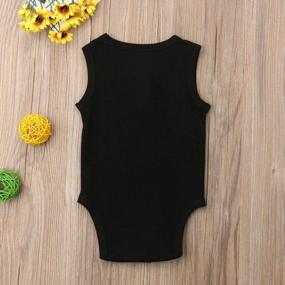 img 2 attached to Knit Sleeveless Baby Romper With Button Closure For Boys And Girls, Available In Sizes 0-24 Months By GuliriFei
