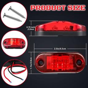 img 3 attached to 🚛 Pack of 10 - 2.5 Inch Oval LED Trailer Marker Lights with 2 Diodes, Red - Surface Mount, Truck/RV Running Lights - Exterior Marker Lights for Trailers, Trucks and RVs