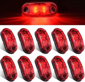 img 4 attached to 🚛 Pack of 10 - 2.5 Inch Oval LED Trailer Marker Lights with 2 Diodes, Red - Surface Mount, Truck/RV Running Lights - Exterior Marker Lights for Trailers, Trucks and RVs