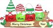 personalized christmas ornaments family of 4 – polyresin gnomes family ornament – unique family christmas ornaments 2022 – gifts for mom, dad, kids, grandma, grandpa – durable family décor logo