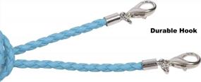 img 1 attached to Fashionable Leather Mask Lanyard With Ear Pressure Relief And Safety Features - Light Blue For Adults