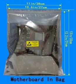 img 3 attached to 📦 Daarcin 10pcs 11x13in/28x33cm Antistatic Resealable Large Size Bags for Motherboard, HDD, and Electronics – Ideal ESD Bags for Graphics Cards and Electronic Devices
