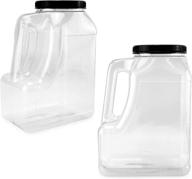 🍯 cornucopia clear plastic gallon jar (2-pack) with handle and airtight lid: versatile storage solution for bulk food, craft supplies, paint, detergent, and more! логотип