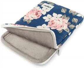 img 2 attached to 13-13.5 Inch Waterproof Canvas Laptop Sleeve With 360° Protection And Pocket - Kinmac Blue-Rose