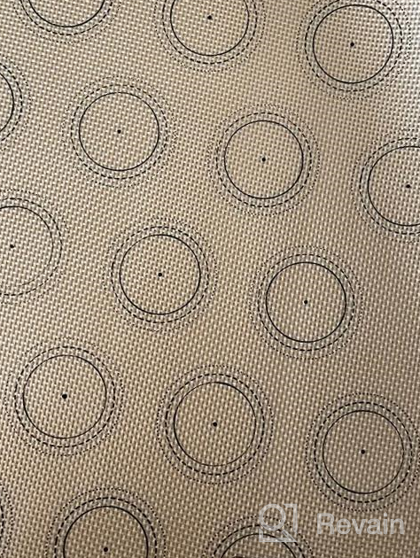 img 1 attached to Silicone Macaron Baking Mat - Set Of 3 Half Sheet (Thick & Large 11 5/8" X 16 1/2") - Non Stick Silicon Liner For Bake Pans & Rolling - Macaroon/Pastry/Cookie Making - Professional Grade Nonstick review by John Anaya