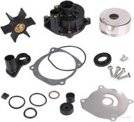 🔧 tutor auto water pump repair kit with housing replacement for johnson evinrude v4 v6 v8 outboard motor - 85-300hp parts, replace 5001594 5001595 18-3392 390768 391637 392750 393082 395060 395062 435447 logo