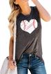 heart baseball graphic tank top for women - cute and funny sleeveless tee shirt for casual or workout wear by uniqueone logo