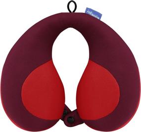 img 4 attached to Comfy Travel Pillow For Kids - INFANZIA Neck Support To Prevent Head From Falling Forward, Red
