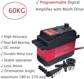 img 2 attached to 2Pcs RCmall DS5160 SSG HV 60KG Large Torque Programmable Digital RC Servo With T18 Adjustable Metal Servo Arm For 1/5 Scale RC Crawler Truck Robot