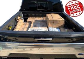 img 2 attached to 🚚 Truck Pickup Trunk Net Cargo Bed Tie Down Hooks - Compact Size 60&#34; x 78&#34; - Brand New