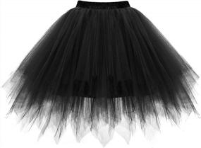 img 4 attached to Step Back In Time With HomRain'S 1950S Vintage Tutu Skirt - Perfect For Cosplay, Parties & Dance Performances!
