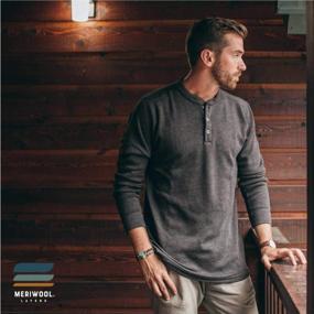 img 1 attached to Stay Warm And Stylish With MERIWOOL Men'S Heavyweight Merino Wool Henley Sweater