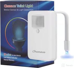 img 1 attached to 🚽 2 Pack Toilet Night Lights - 16-Color Changing LED Bowl Nightlight with Motion Sensor - Cool Bathroom Accessory for Christmas Stocking Stuffers