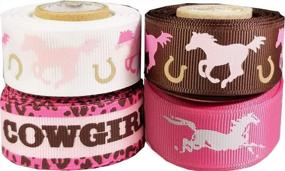 img 1 attached to Q YO Grosgrain 0Wrapping Accessory Ribbon Cowgirl