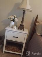 img 1 attached to Yaletown 1-Drawer Tall Nightstand White review by Aaron Vazquez