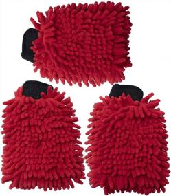 img 2 attached to Versatile Microfiber Noodle Wash Mitt Set By Kinswood - Perfect For All-Purpose Cleaning Tasks (3 Pack)