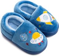 toddler slippers little winter indoor boys' shoes : slippers logo