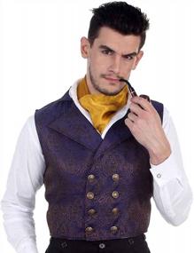 img 2 attached to ThePirateDressing Steampunk Victorian Gothic Mens Cosplay Costume Vest Jacket Waistcoat
