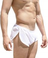 men's split side mesh athletic shorts sexy breathable large sides logo