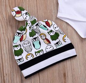 img 1 attached to 4-Piece Unisex Owl Outfit Set For Newborn Baby Girls With 'My Aunt Loves Me' Print