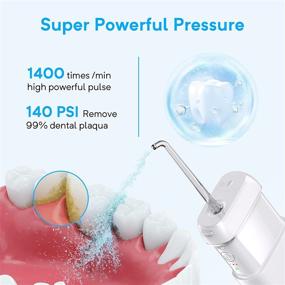 img 2 attached to 💦 Rechargeable Waterproof Cordless Portable Oral Care Irrigator with Dental Floss & Picks