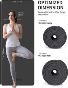 img 2 attached to Get Your Yoga Flow Going With CAMBIVO'S Extra Thick TPE Yoga Mat, Ideal For Men, Women, And Kids For Perfect Workouts And Professional Floor Exercises, Comes With Carrying Strap!