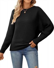 img 3 attached to Women'S Oversized Lantern Sleeve Sweater: QUALFORT Crew Neck For Comfort & Style!