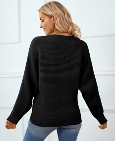 img 2 attached to Women'S Oversized Lantern Sleeve Sweater: QUALFORT Crew Neck For Comfort & Style!