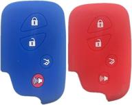 🔑 protective key fob cover: red and navy blue jacket skin for lexus gs430 gs300 is350 is250 logo