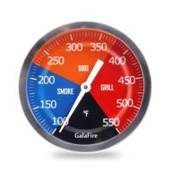 galafire 3 3/16in large face 550°f bbq grill thermometer - perfect for barbecue meat cooking! logo