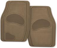 kraco r3702tan tan rubber and carpet mat set - 2 piece logo