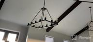 img 1 attached to Sonoro Black Chandelier - Rustic Industrial Modern Fixture with 13 Bulbs for Dining Room or Entryway review by Brandon Woods