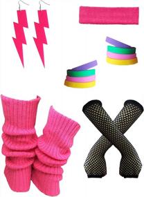 img 4 attached to Women'S Cable Knit Leg Warmers 80S Knitted Crochet Adult Long Socks