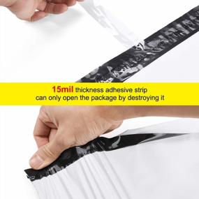 img 1 attached to 200 Pack 6X9 White Poly Mailer Envelopes Shipping Bags W/ Self Adhesive | Waterproof & Tear-Proof Postal Bags By Metronic