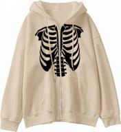 stay stylish in missactiver's oversized spider web graphic hoodie with heart print and zipper closure logo