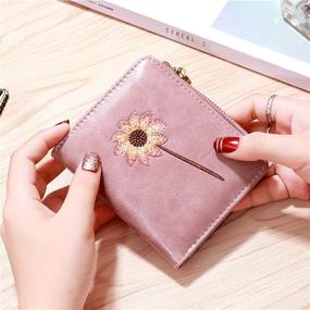 img 2 attached to AOXONEL Womens Compact Bifold Wallet Women's Handbags & Wallets : Wallets