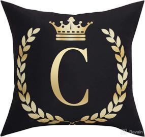 img 4 attached to BLEUM CADE Alphabet Pillowcase Decoration Home Decor better for Decorative Pillows