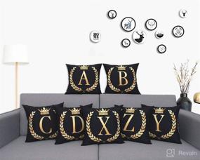 img 1 attached to BLEUM CADE Alphabet Pillowcase Decoration Home Decor better for Decorative Pillows