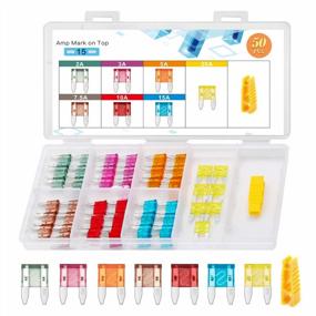 img 4 attached to Chanzon 50-Piece Mini Blade Fuse Assortment Kit For Automotive Use - 7 Values And Multiple Amperage Options Included