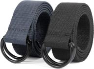 black canvas jasgood webbing buckle men's accessories ... belts logo