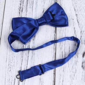 img 3 attached to Stylish And Adjustable Men'S Bow Tie And Suspender Set In Solid Colors