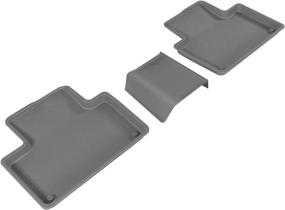 img 4 attached to 3D MAXpider Second Row Custom Fit All-Weather Floor Mat For Select Volvo XC90 Models - Kagu Rubber (Gray)