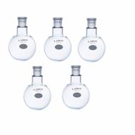 laboy glass 100ml single neck round bottom boiling flask heavy wall with 14/20 joint heating reaction receiving flask organic chemistry lab glassware(pack of 5) logo
