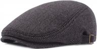 men's classic cotton flat ivy gatsby cabbie newsboy cap hat by fasbys logo