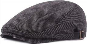img 4 attached to Men'S Classic Cotton Flat Ivy Gatsby Cabbie Newsboy Cap Hat By Fasbys